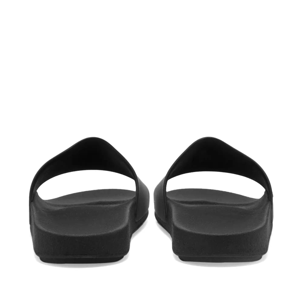RICK OWENS DRKSHDW RUBBER LOGO SLIDE - UK 7 / Black & Milk