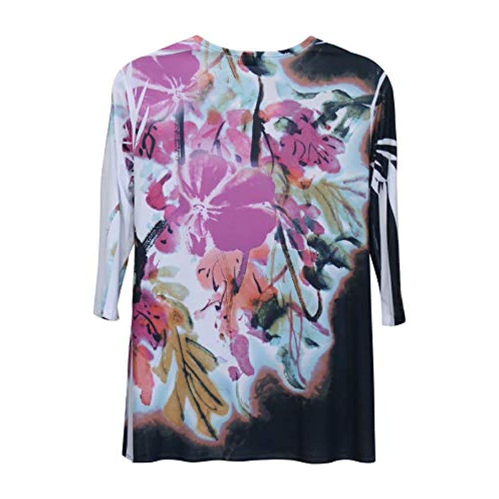 Sole Dione Studio Women’s Orchid Flower Tunic Top - Back to