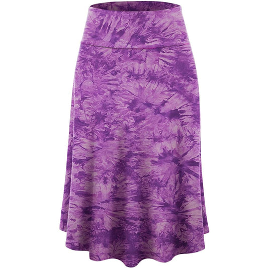 Women’s Solid Ombre Lightweight Flare Midi Pull On Closure