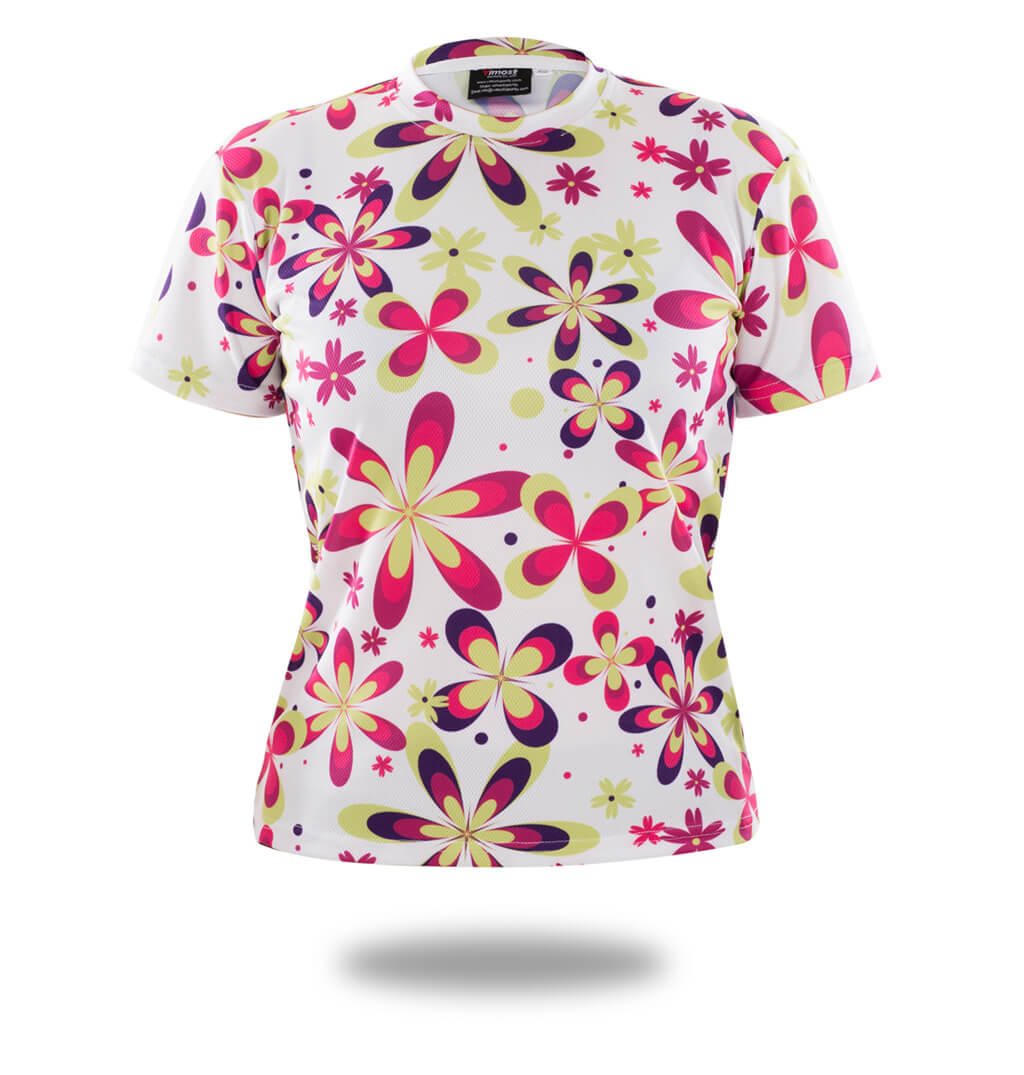 Women Colorful Floral Sublimation T-Shirt