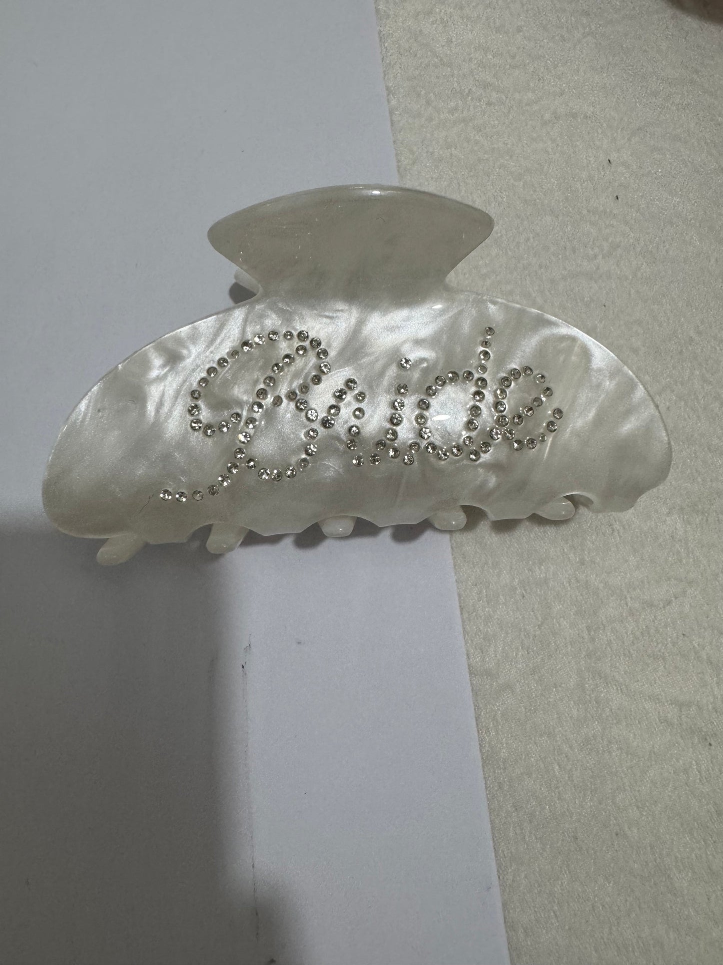 Bridal “Bride” Hair Claw Clip – Crystal Embellished