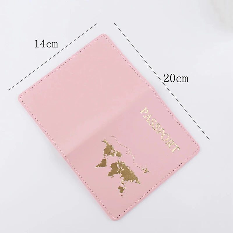 Fashion Passport Protective Cover World Pattern Travel Passport Holder