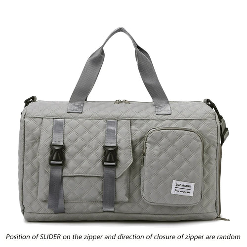 Durable Nylon Travel Duffle Bag, Portable Sports Gym Bag for Overnight
