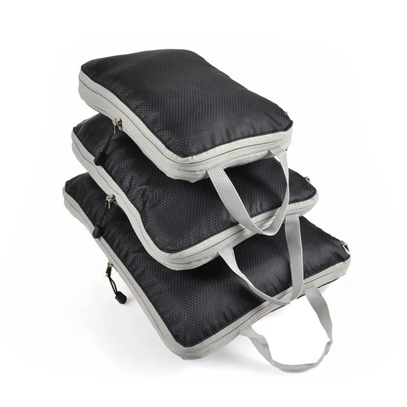 Foldable Compressible Packing Cubes, Waterproof Travel Storage Bag,