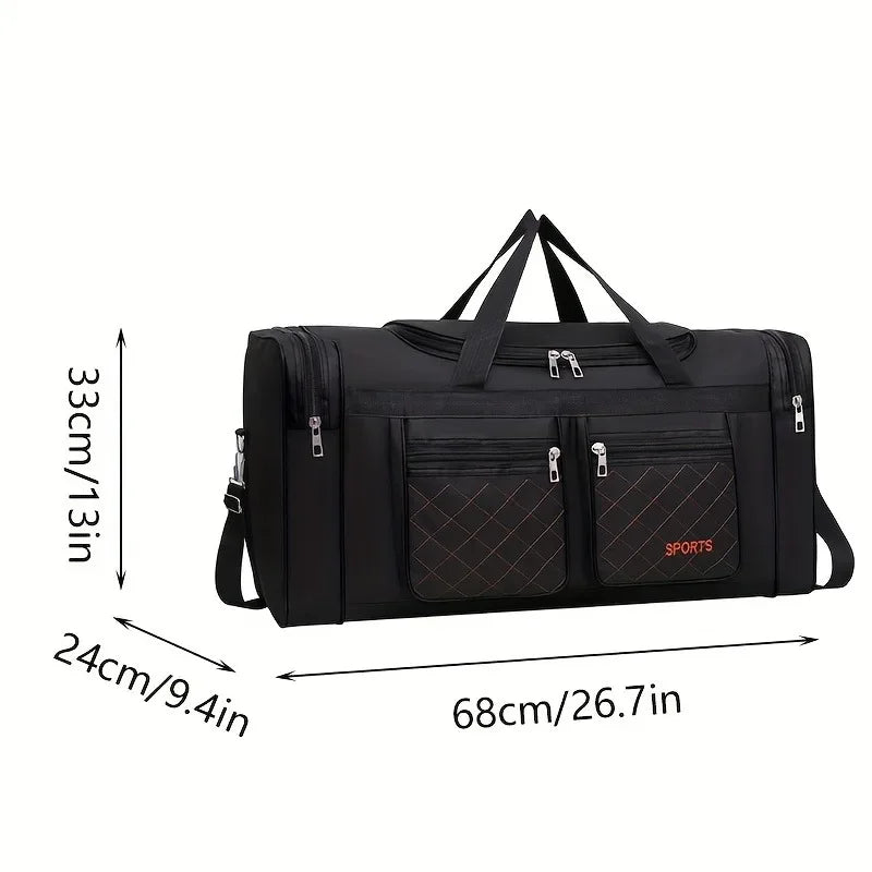 Large Capacity Travel Duffel Bag, Casual Style, Multiple Compartments