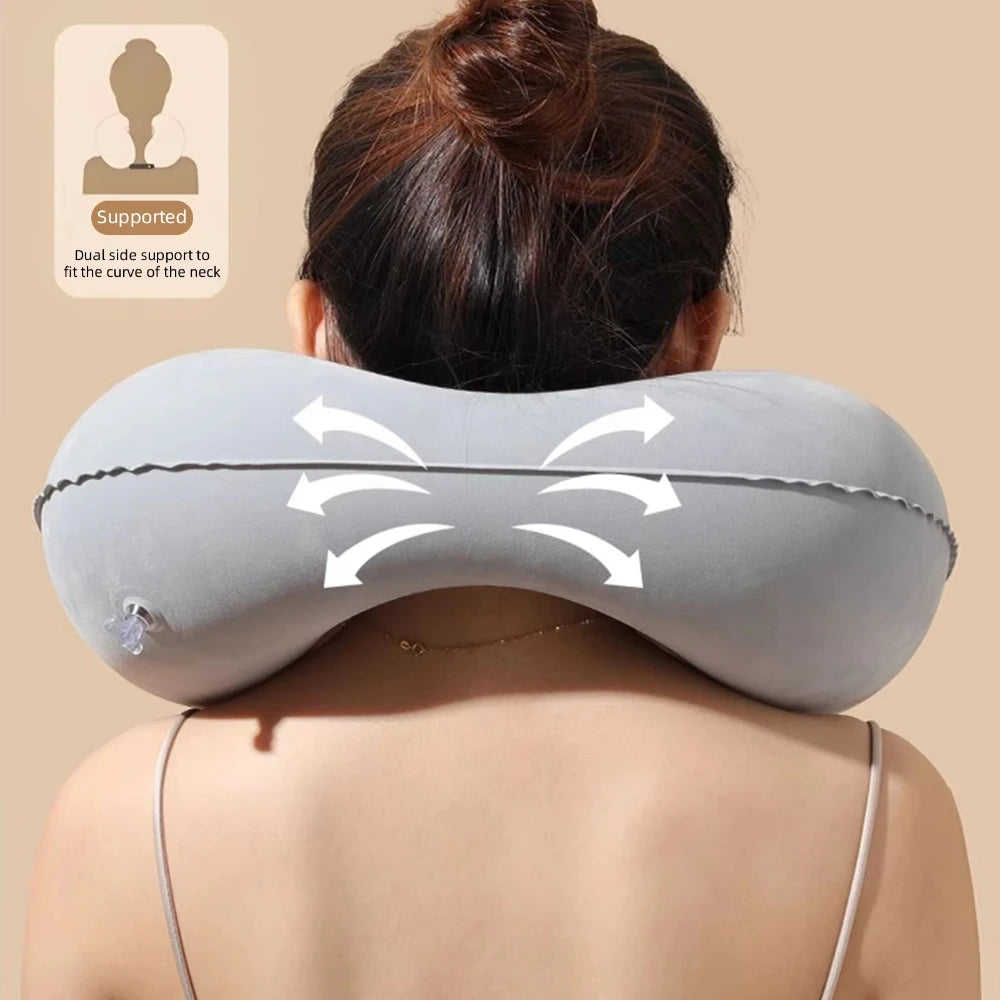 U-Shaped Inflatable Travel Pillow Portable Air Neck Support Cushion