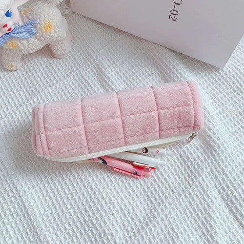 Kawaii Pencil Case Creative Pillow Bag Large Capacity Short fluff Bag