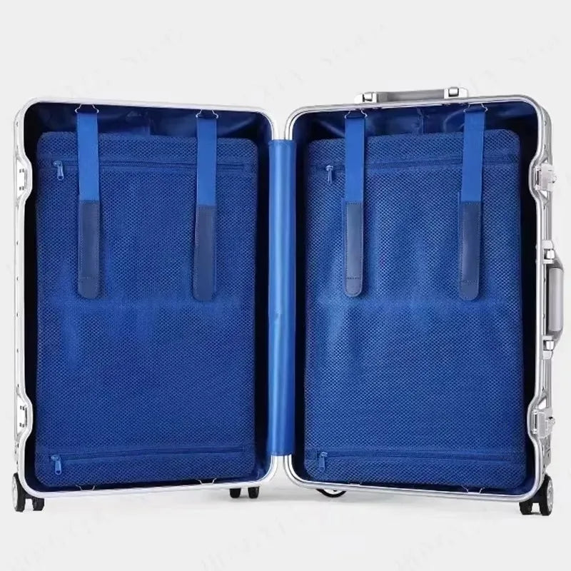 100% Aluminum-magnesium Alloy Travel Suitcase High Quality Rolling