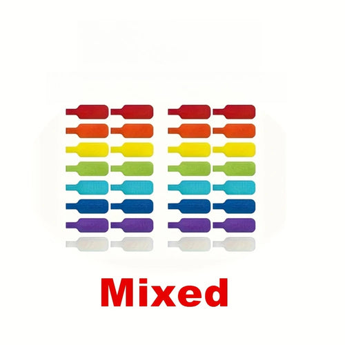 10/30/50pcs Reusable Waterproof Cable Labels Color-Coded Organizer