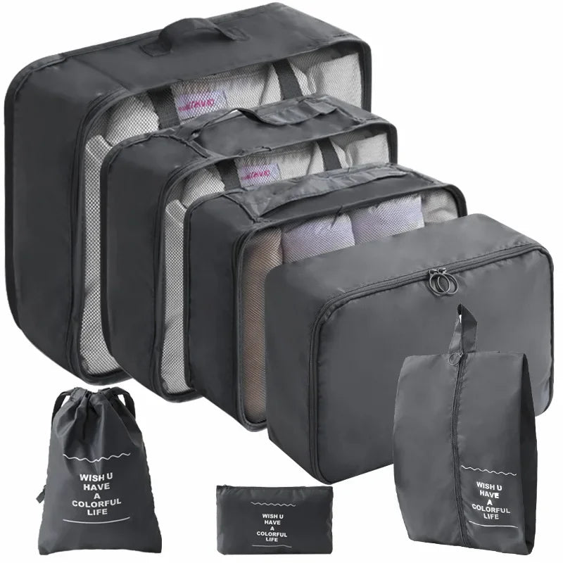 10/7 Pcs Set Travel Organizer Storage Bags Suitcase Packing Cubes