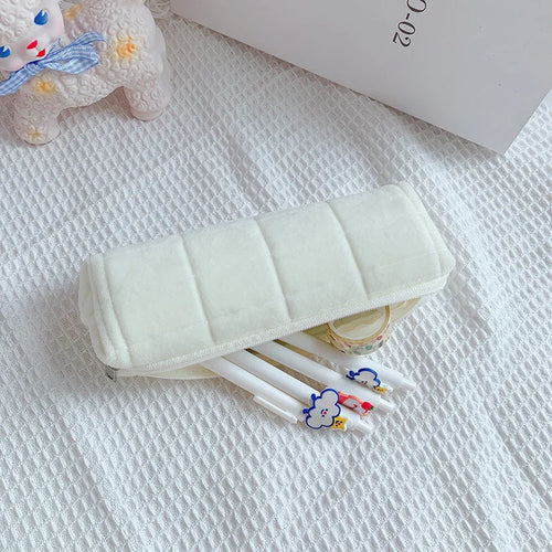 Kawaii Pencil Case Creative Pillow Bag Large Capacity Short fluff Bag