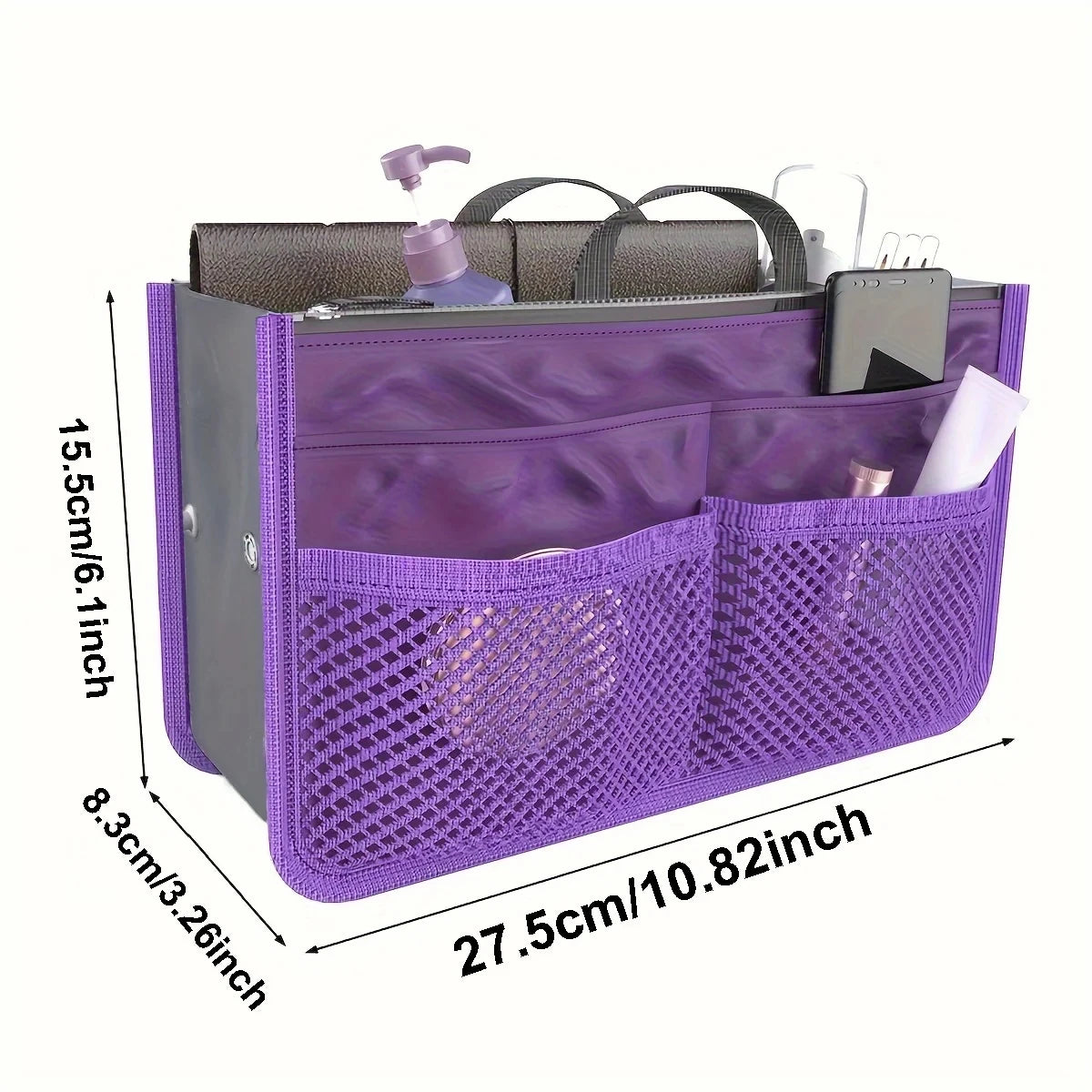 Organizer Insert Bag Women Nylon Travel Insert Organizer Handbag Purse