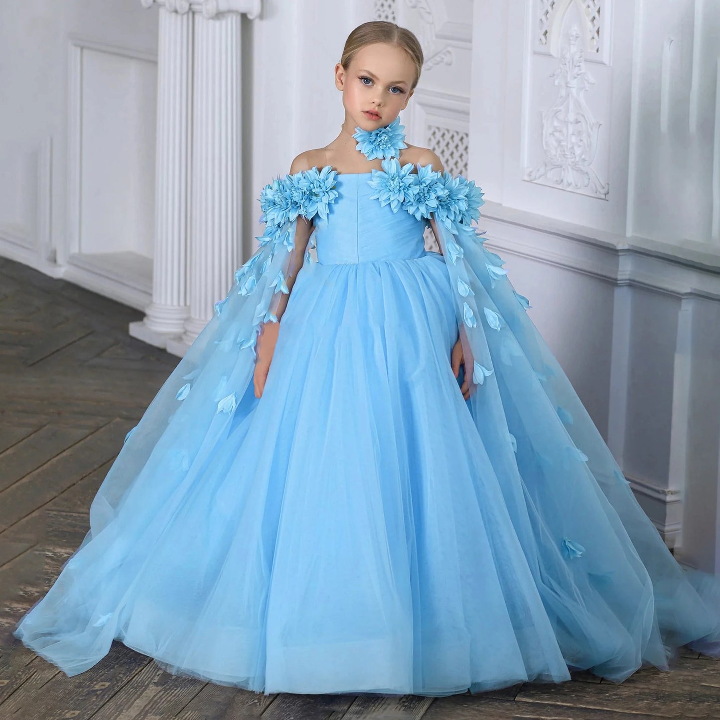 Fluffy Flower Bridemaid Girl Dresses For Wedding and Party Ball Gown