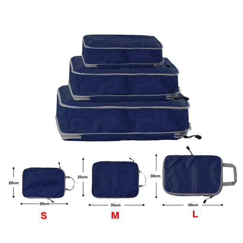 Foldable Compressible Packing Cubes, Waterproof Travel Storage Bag,