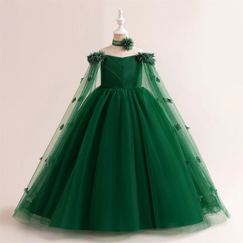Fluffy Flower Bridemaid Girl Dresses For Wedding and Party Ball Gown