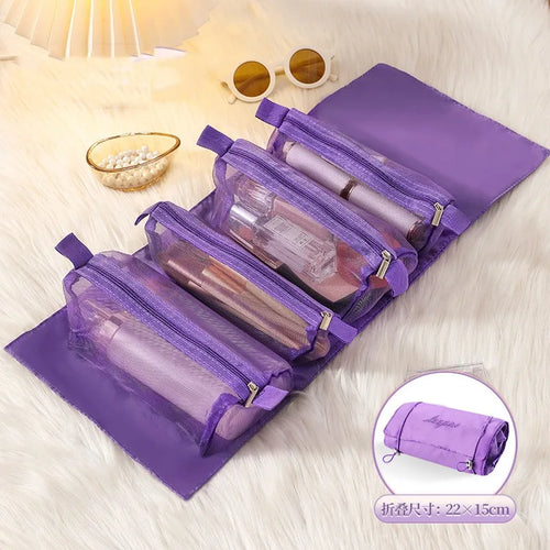 Detachable Cosmetic Bag Portable Large Capacity 4 in 1 Makeup Bags