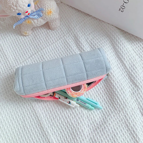 Kawaii Pencil Case Creative Pillow Bag Large Capacity Short fluff Bag