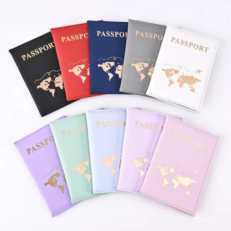 Fashion Passport Protective Cover World Pattern Travel Passport Holder