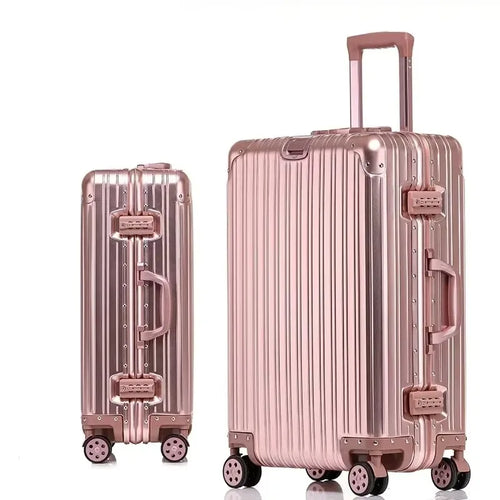 100% Aluminum-magnesium Alloy Travel Suitcase High Quality Rolling