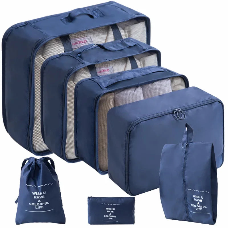 10/7 Pcs Set Travel Organizer Storage Bags Suitcase Packing Cubes