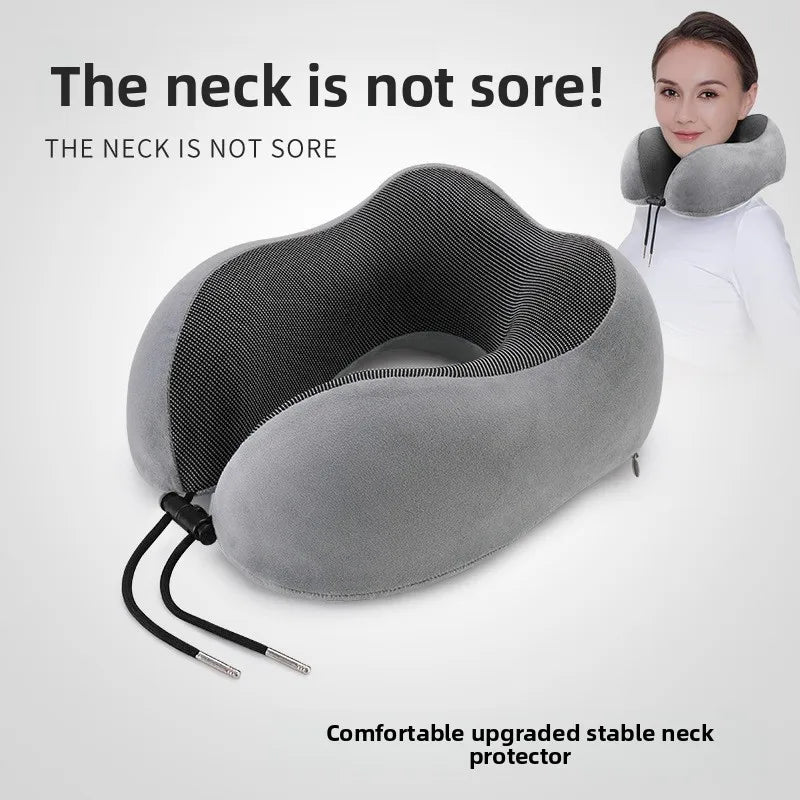 U Shaped Memory Foam Neck Pillows Soft Travel Pillow Massage Neck