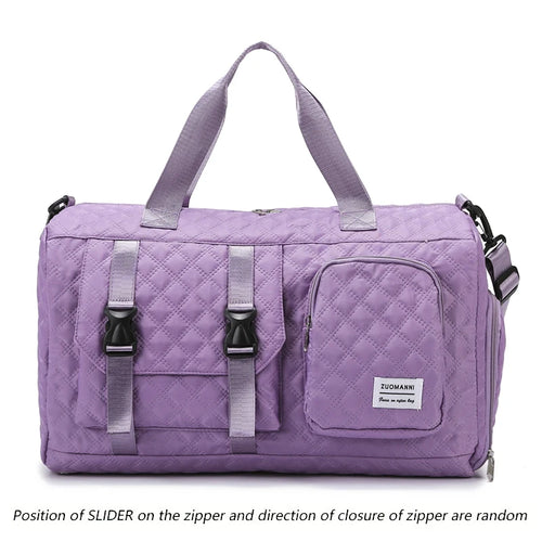 Durable Nylon Travel Duffle Bag, Portable Sports Gym Bag for Overnight