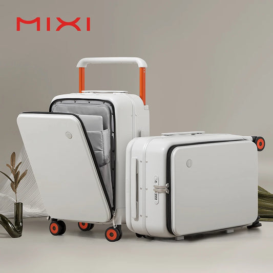 Mixi New Design Wide Handle Suitcase Men Carry-On Luggage Women Travel