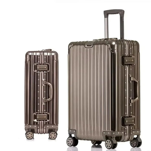 100% Aluminum-magnesium Alloy Travel Suitcase High Quality Rolling