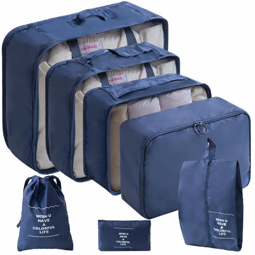 10/7 Pcs Set Travel Organizer Storage Bags Suitcase Packing Cubes