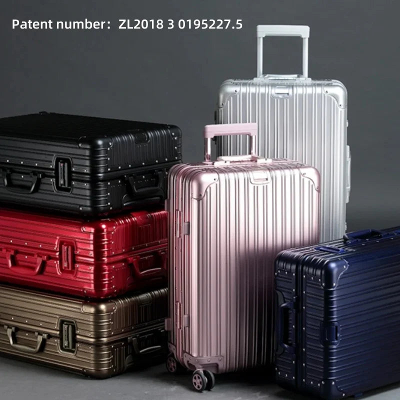 100% Aluminum-magnesium Alloy Travel Suitcase High Quality Rolling