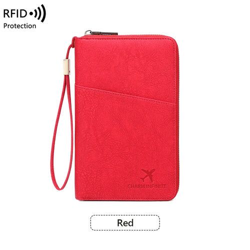 Multi-Functional RFID Blocking Passport Bag Travel Document Holder