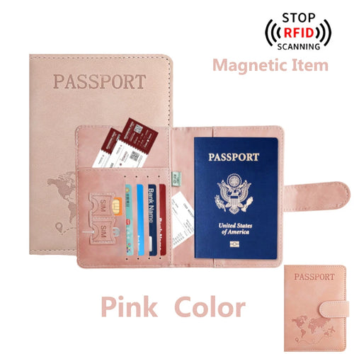 Passport Holder for Travel Essentials  Passport Wallet Cover Case for