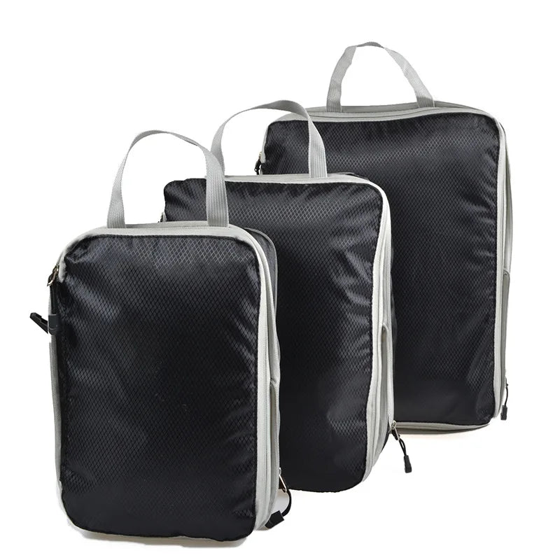 Foldable Compressible Packing Cubes, Waterproof Travel Storage Bag,