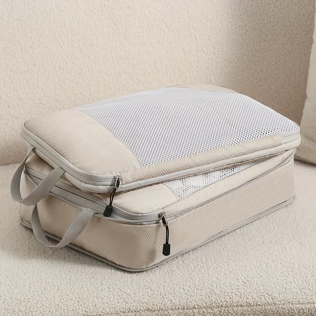 3-piece travel compression packing cube, travel bag luggage organizer