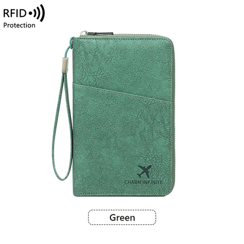 Multi-Functional RFID Blocking Passport Bag Travel Document Holder
