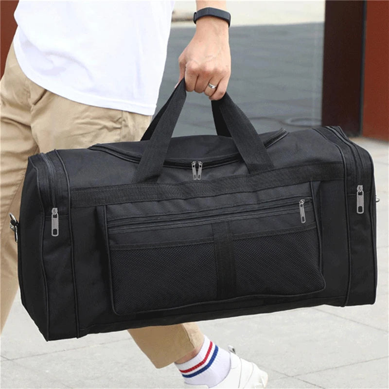 Women Men Nylon Travel Duffel Bag Carry On Luggage Bag Men Tote Large