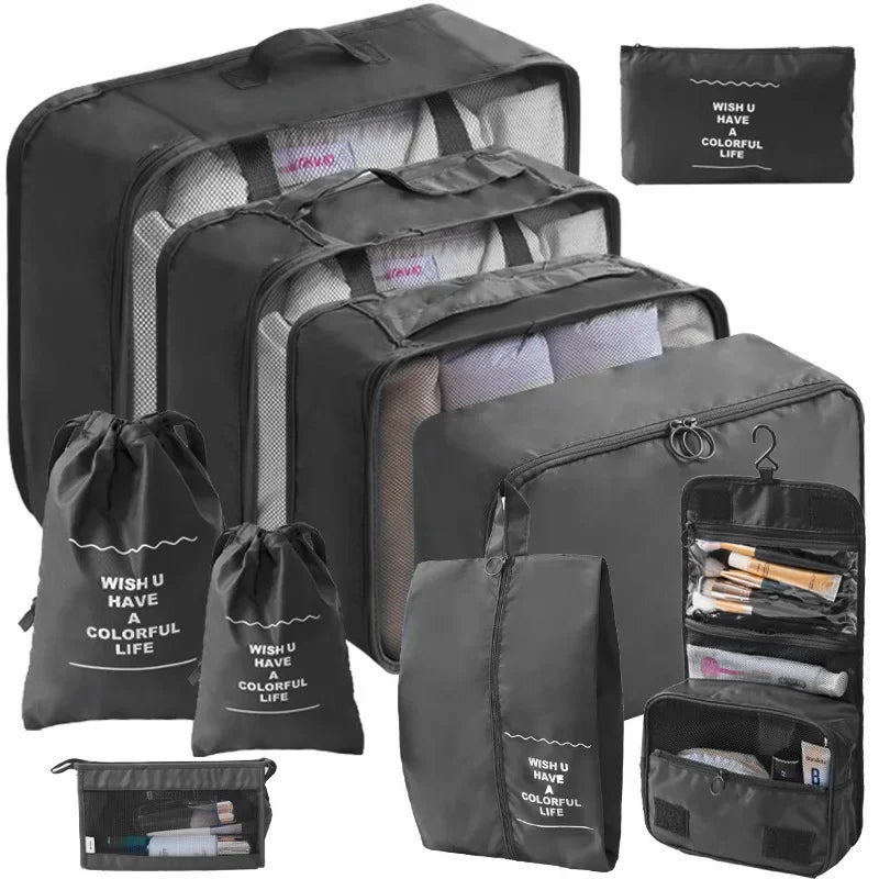 10/7 Pcs Set Travel Organizer Storage Bags Suitcase Packing Cubes