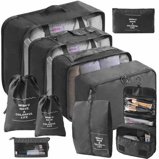 10/7 Pcs Set Travel Organizer Storage Bags Suitcase Packing Cubes