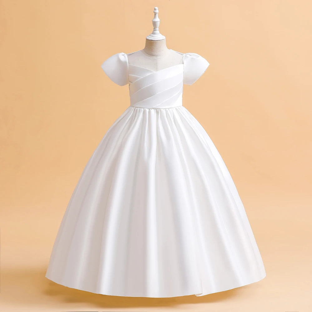 Elegant Bridesmaid Dresses For Girls Wedding Party Gown White First
