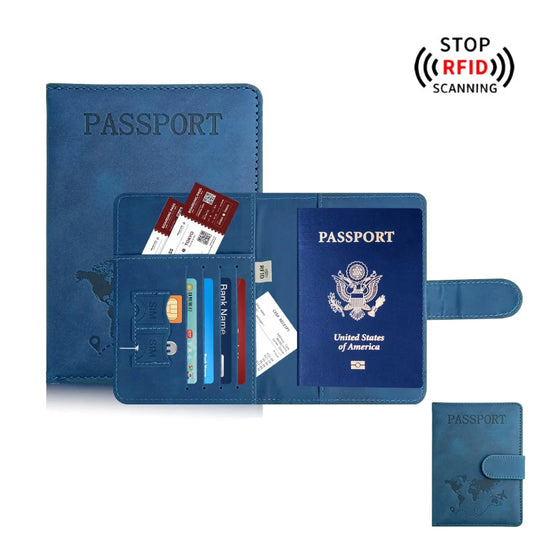 Passport Holder for Travel Essentials  Passport Wallet Cover Case for