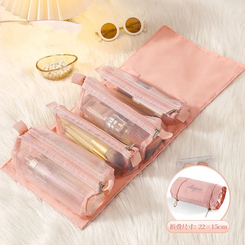 Detachable Cosmetic Bag Portable Large Capacity 4 in 1 Makeup Bags