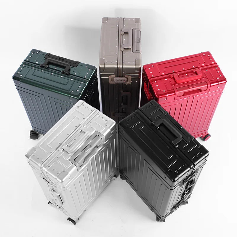 2024 Capacity Durable Luggage Sets 100% Aluminum Suitcase Wheels Women
