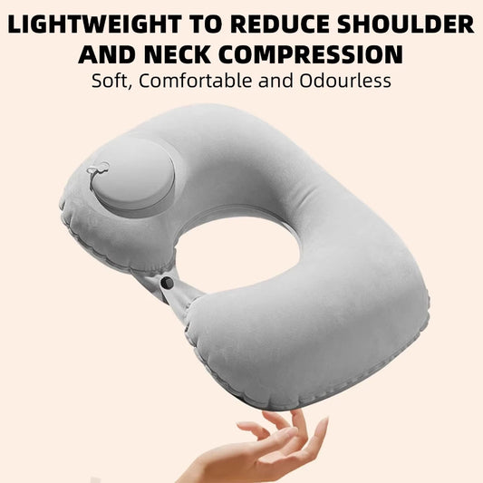 U-Shaped Inflatable Travel Pillow Portable Air Neck Support Cushion