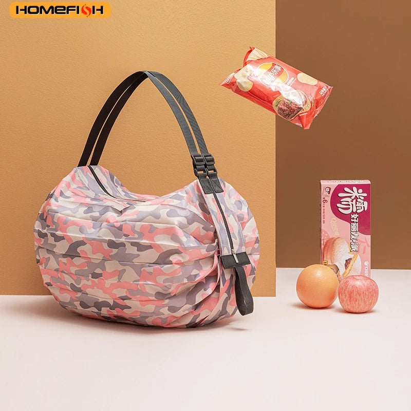 HOMEFISH Durable Fuzzy Makeup Bag Large Capacity Leopard Print
