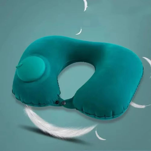 U-Shaped Inflatable Travel Pillow Portable Air Neck Support Cushion