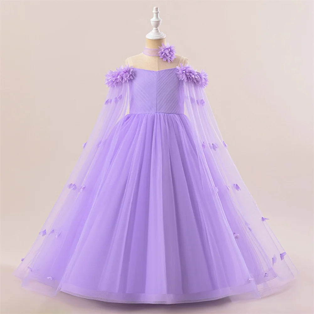 Fluffy Flower Bridemaid Girl Dresses For Wedding and Party Ball Gown