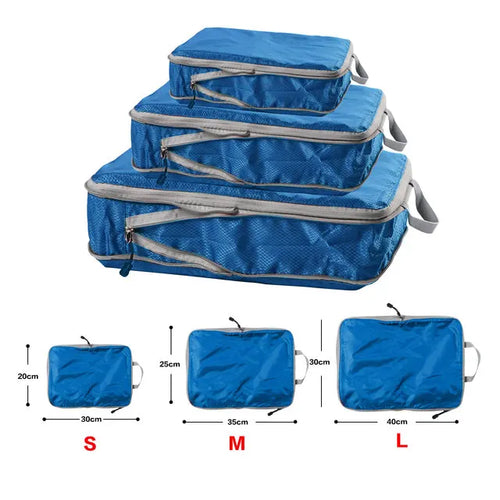 Foldable Compressible Packing Cubes, Waterproof Travel Storage Bag,