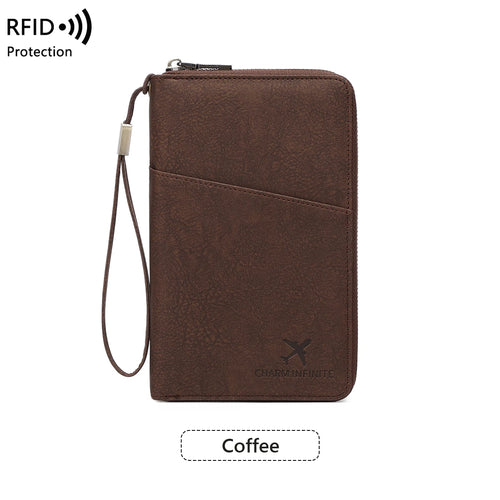 Multi-Functional RFID Blocking Passport Bag Travel Document Holder