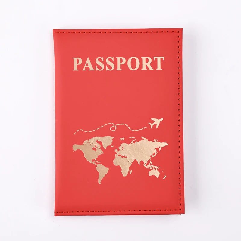 Fashion Passport Protective Cover World Pattern Travel Passport Holder