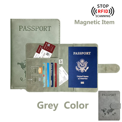 Passport Holder for Travel Essentials  Passport Wallet Cover Case for